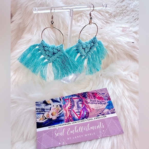 🆕»-»FaNcY MoDeRn DaY HoOpS w/a tWiSt« HaNdCrAfTeD »ClAsSiC bOhO sTyLe EaRrInGs - Picture 2 of 16